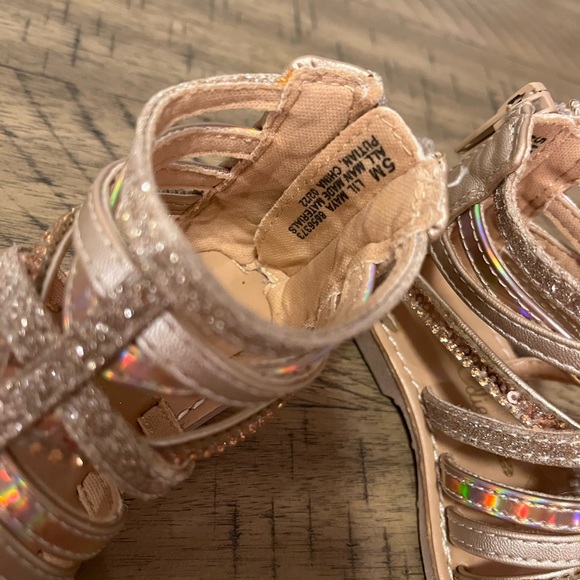 Gladiator Gold Metallic Baby/Toddler Sandals Size 5 - Picture 4 of 7